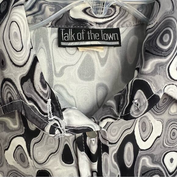 Vintage 1970s Mini Dress Button Down Psychedelic - Picture 5 of 9